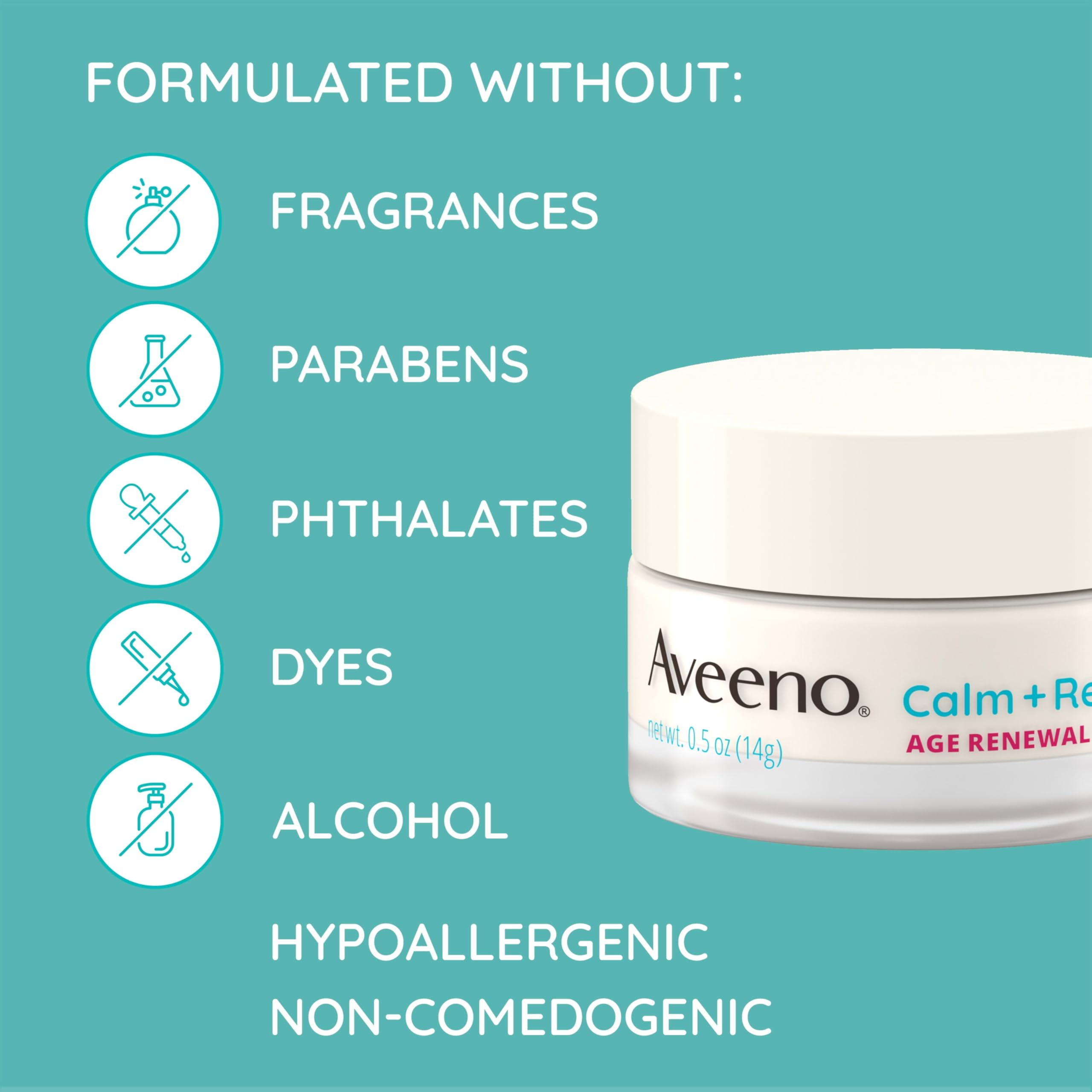 Fragrance-free Aveeno eye gel suitable for sensitive skin.