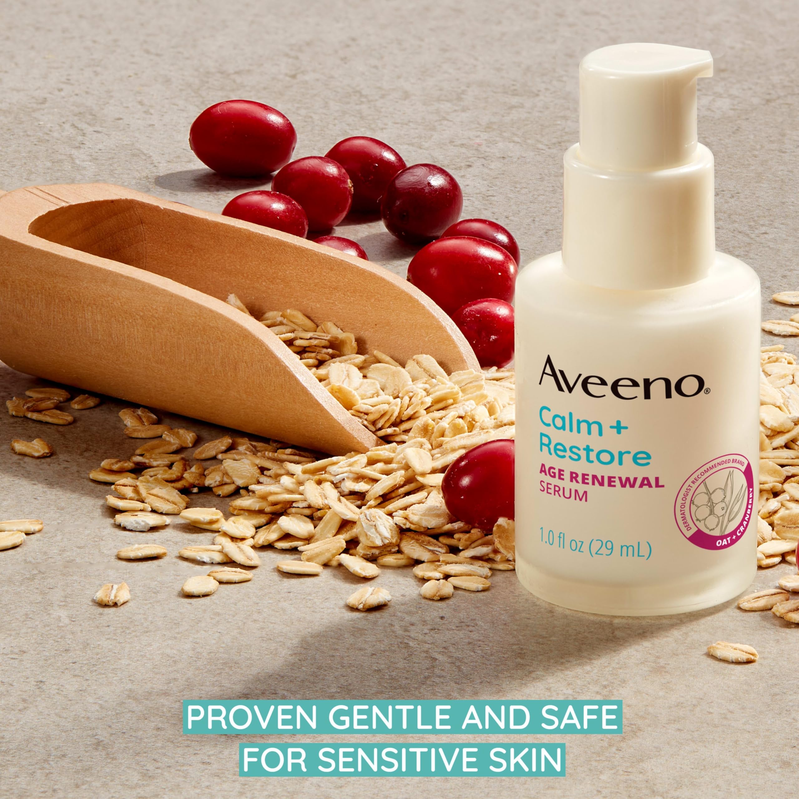 Fragrance-free Aveeno packaging highlights hypoallergenic, gentle formula.