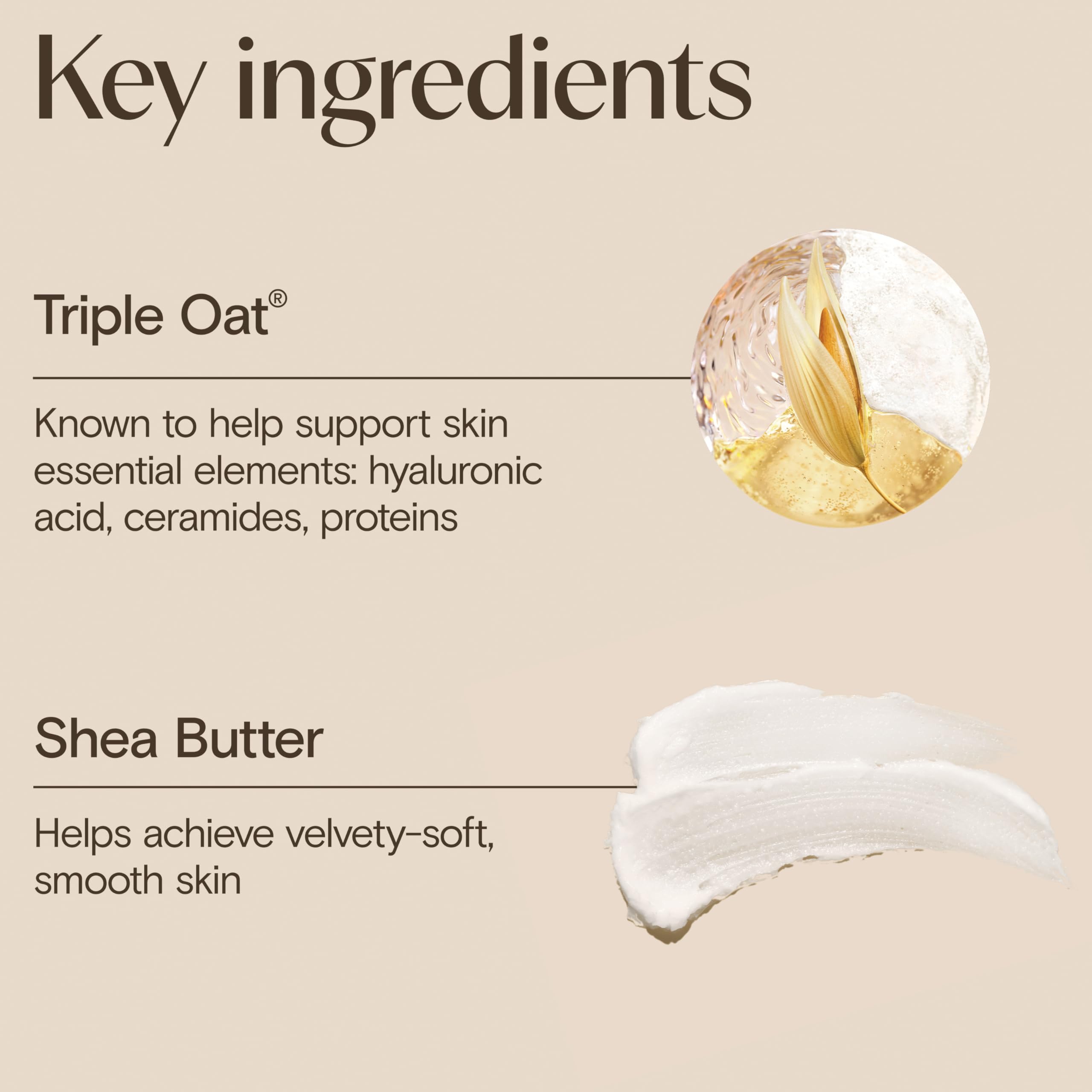 Aveeno colloidal oatmeal close-up showing soothing barrier benefits.