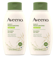 Aveeno Daily Moisturizing bottle, gentle cleanse for sensitive skin and lasting hydration.
