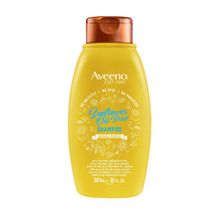 Aveeno Deep Moisturizing Sunflower Oil Blend Shampoo bottle highlights hydration for dry hair