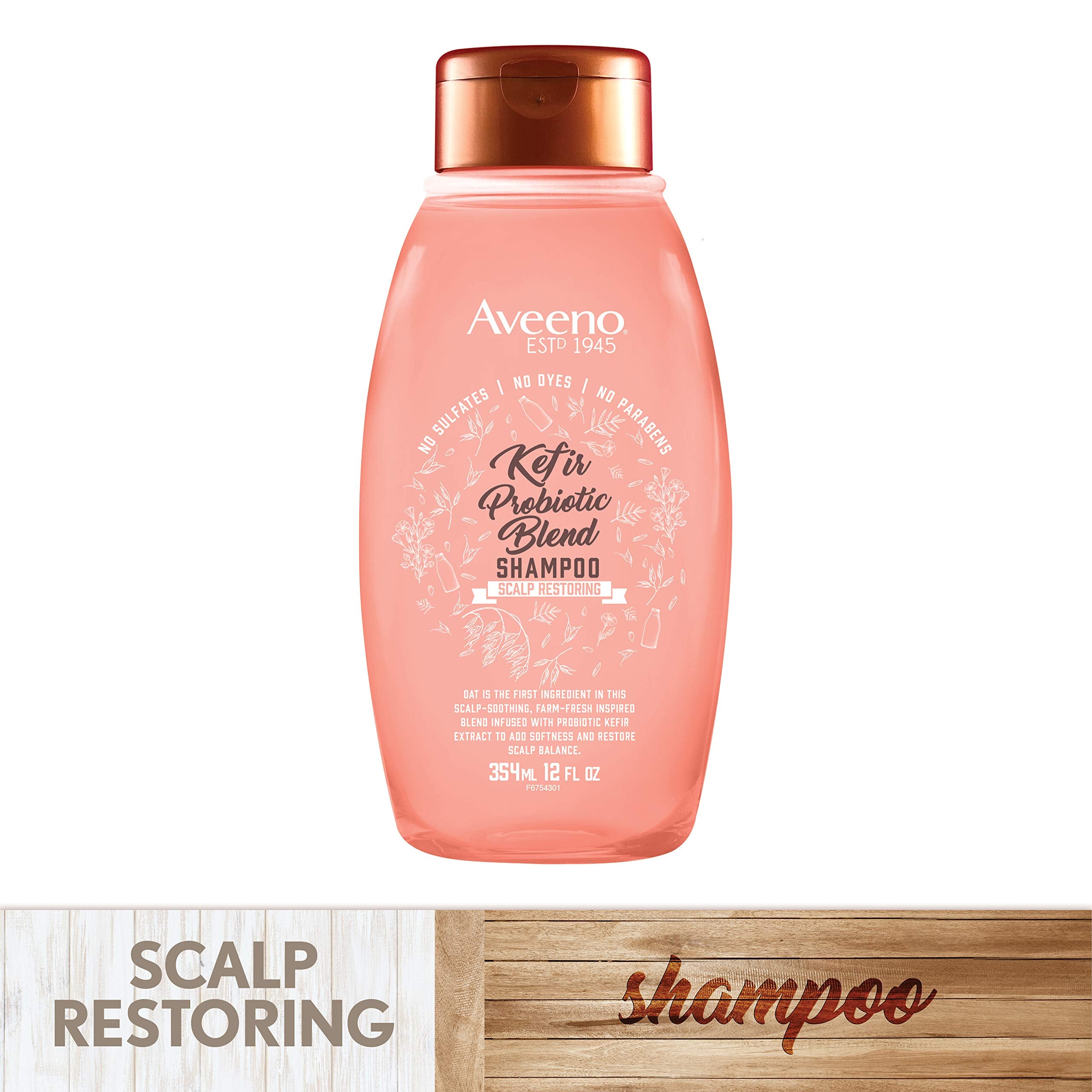 Aveeno Kefir Probiotic Blend Shampoo lather demonstrates moisturizing cleanse.