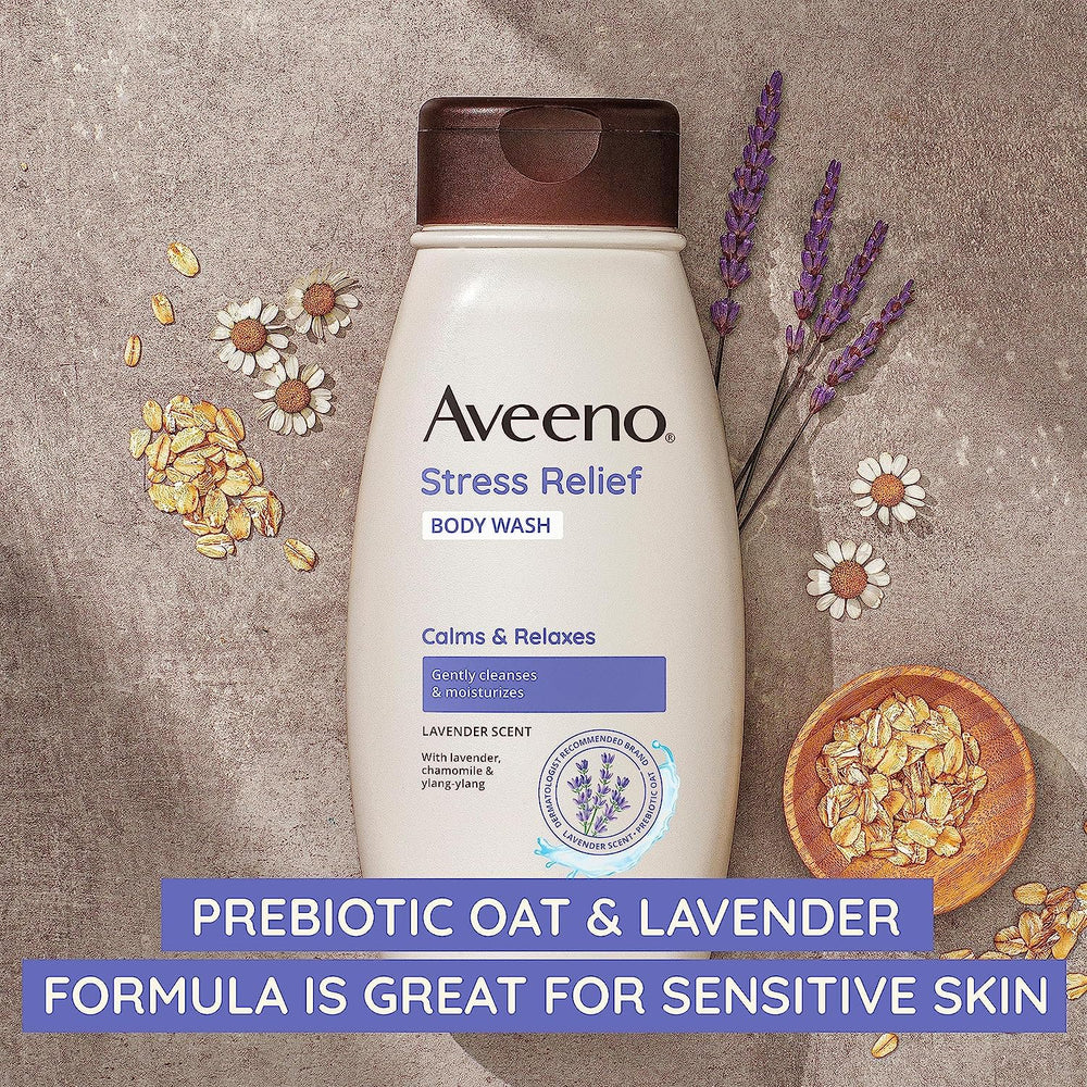 Lavender scent of Aveeno promotes a relaxing shower experience.