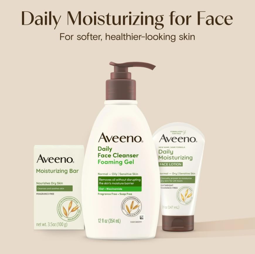 Aveeno Naturals Moisturizing Bar packaging variations shown across images