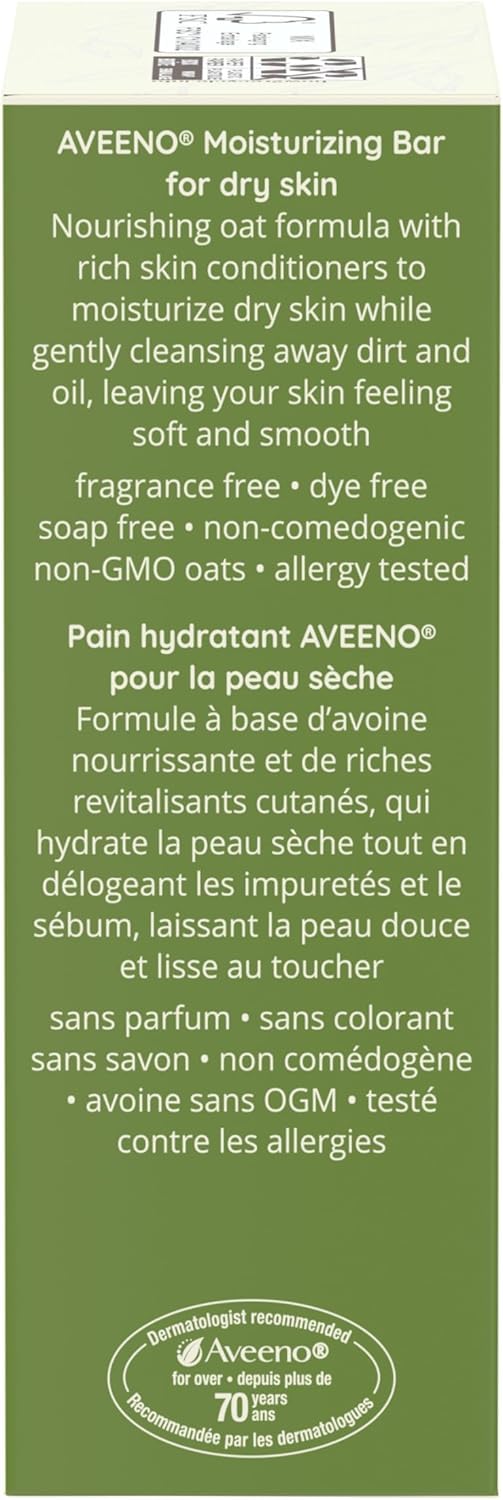 Aveeno Naturals Moisturizing Bar suitable for sensitive skin and all skin types