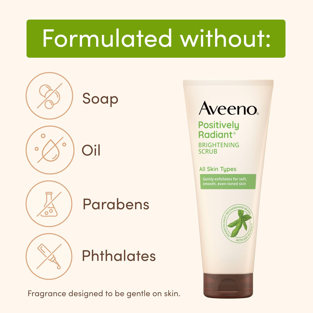 Hands massaging Aveeno cleanser onto the face for routine cleansing.