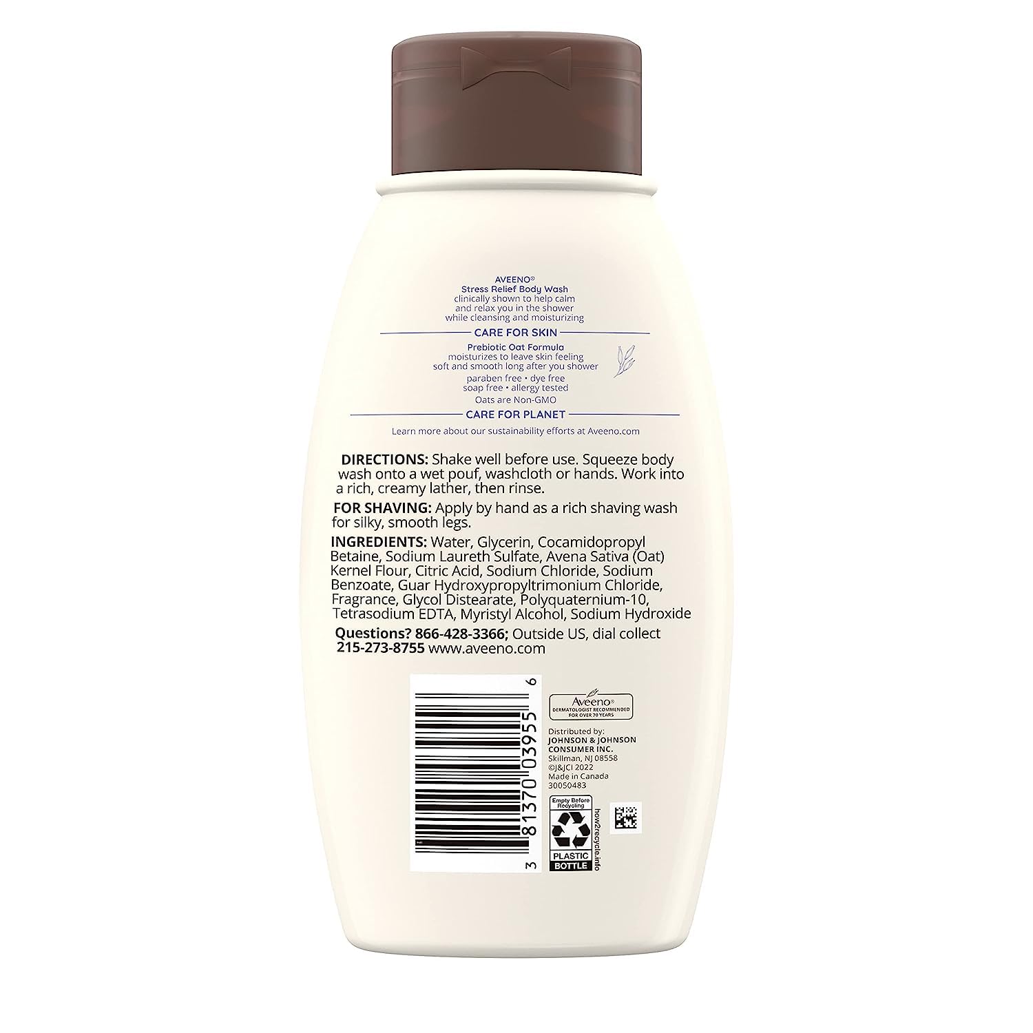 Shaving use: Aveeno wash helps soften legs for silky results.