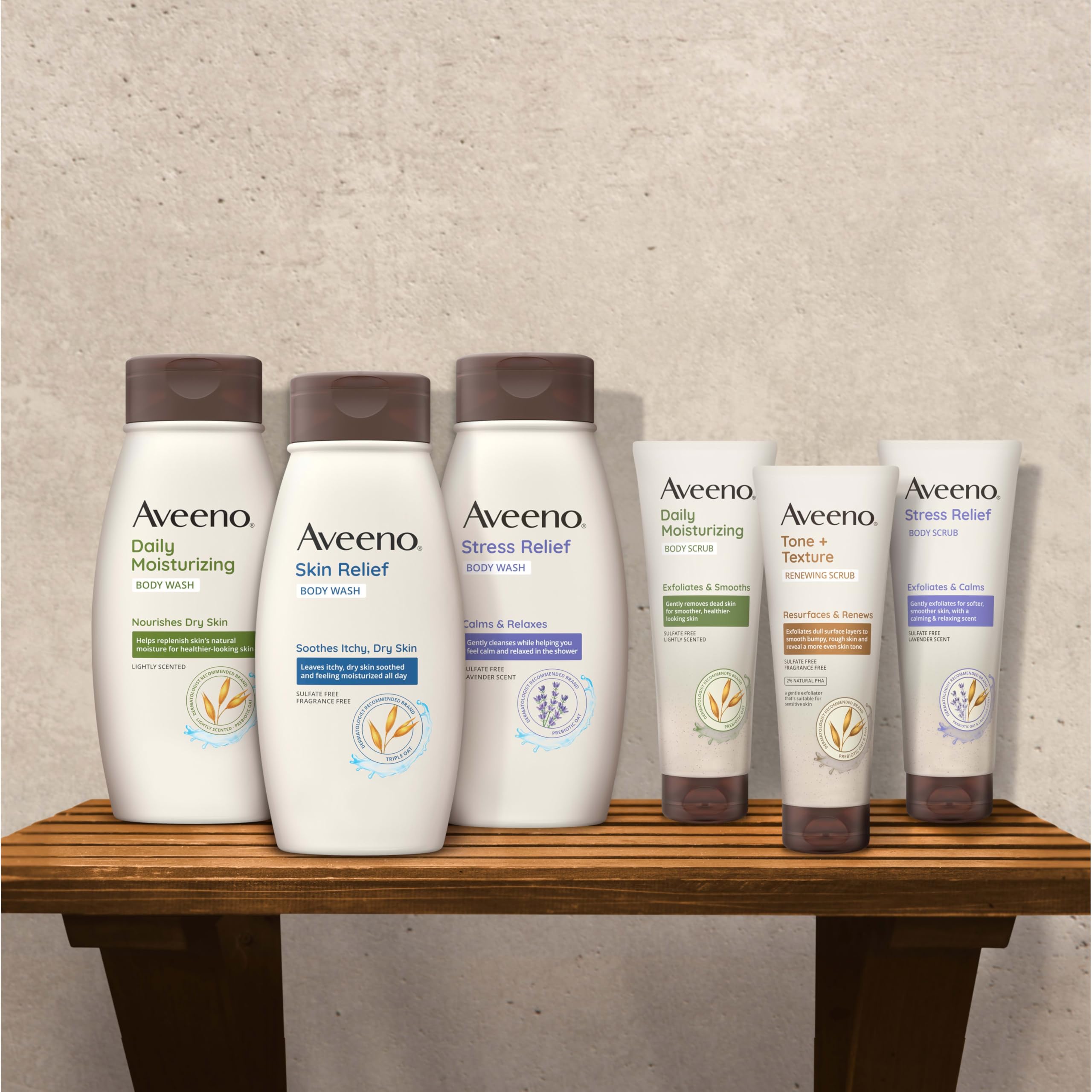 Aveeno Skin Relief close-up on skin after washing and moisturizing.