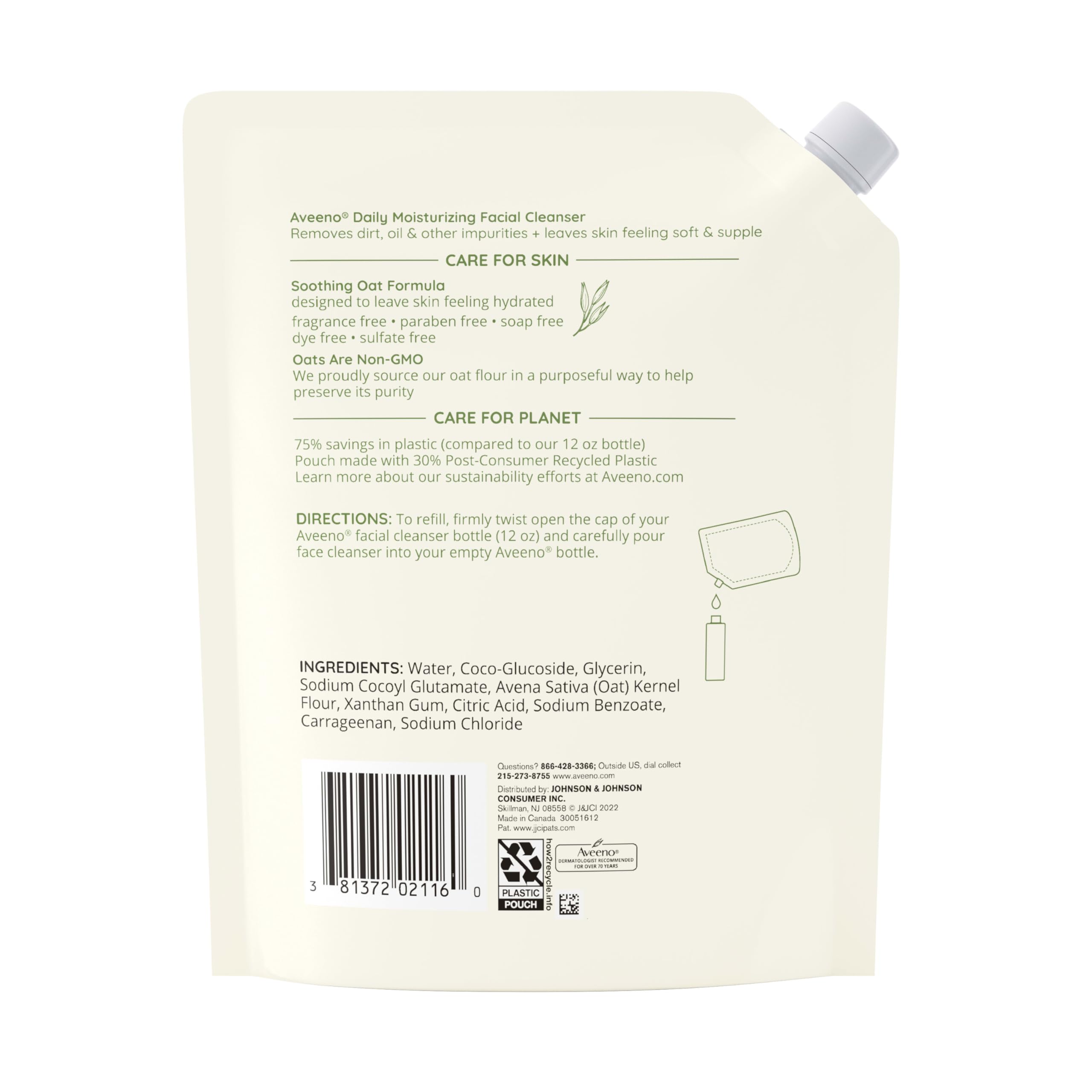 Aveeno skin appears soft and hydrated after use