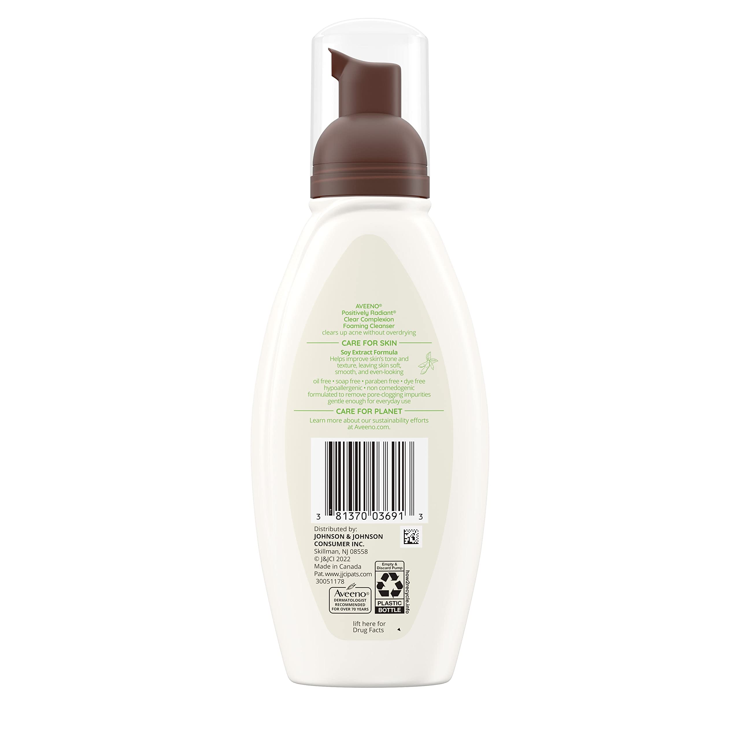 Aveeno skin tone and texture improvement visual for radiant-looking skin.