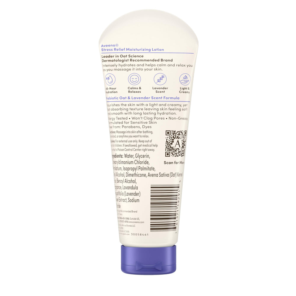 Smooth, soft finish on skin after applying Aveeno lotion