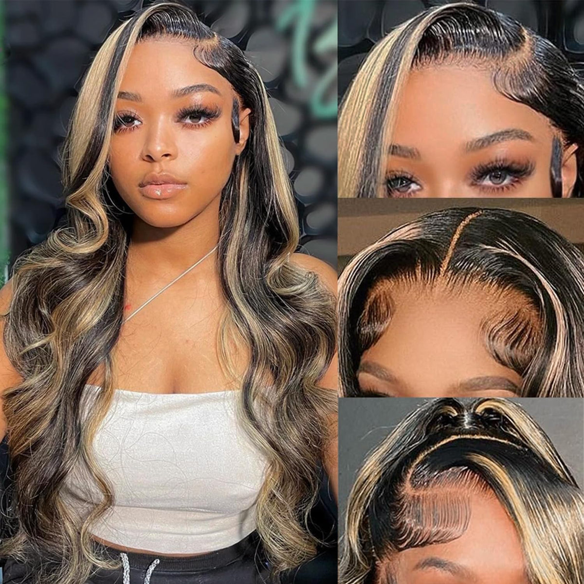 Aveiyce 13x6 lace-front wig balayage ombre for natural parting