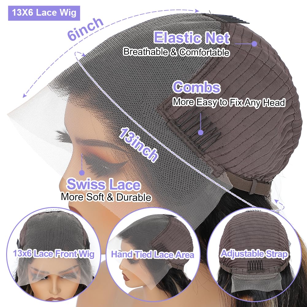 Aveiyce 1B/27 balayage color wig for versatile, skin-tone friendly looks
