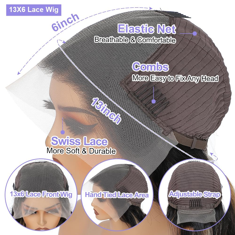 Aveiyce 1B/27 balayage color wig for versatile, skin-tone friendly looks