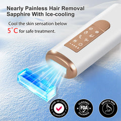 Avemoi sapphire ice cooling in action for a near-painless feel.
