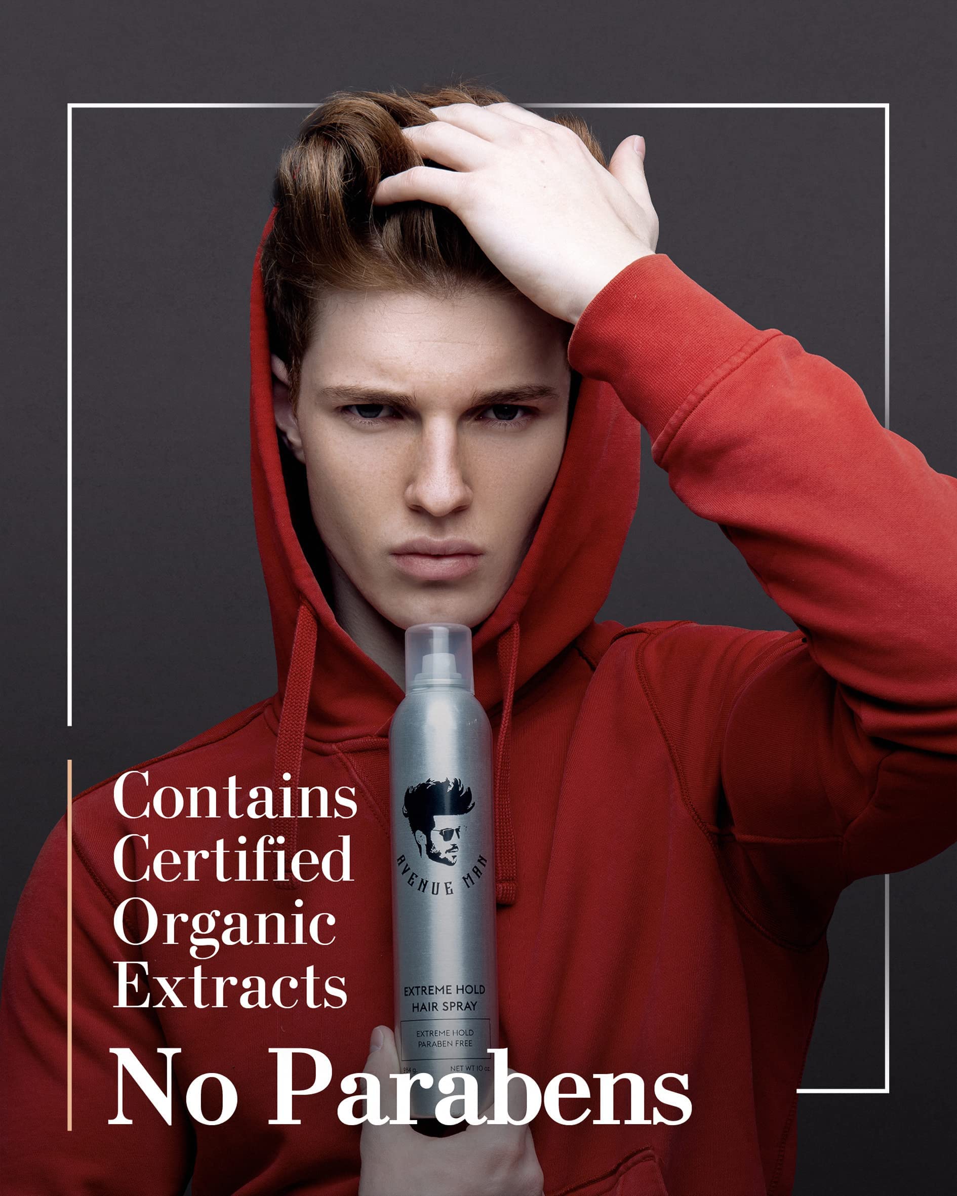 Gym-ready styling with Avenue Man extreme hold spray