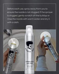 Wind-tested hold shows hair stays in place with Avenue Man spray