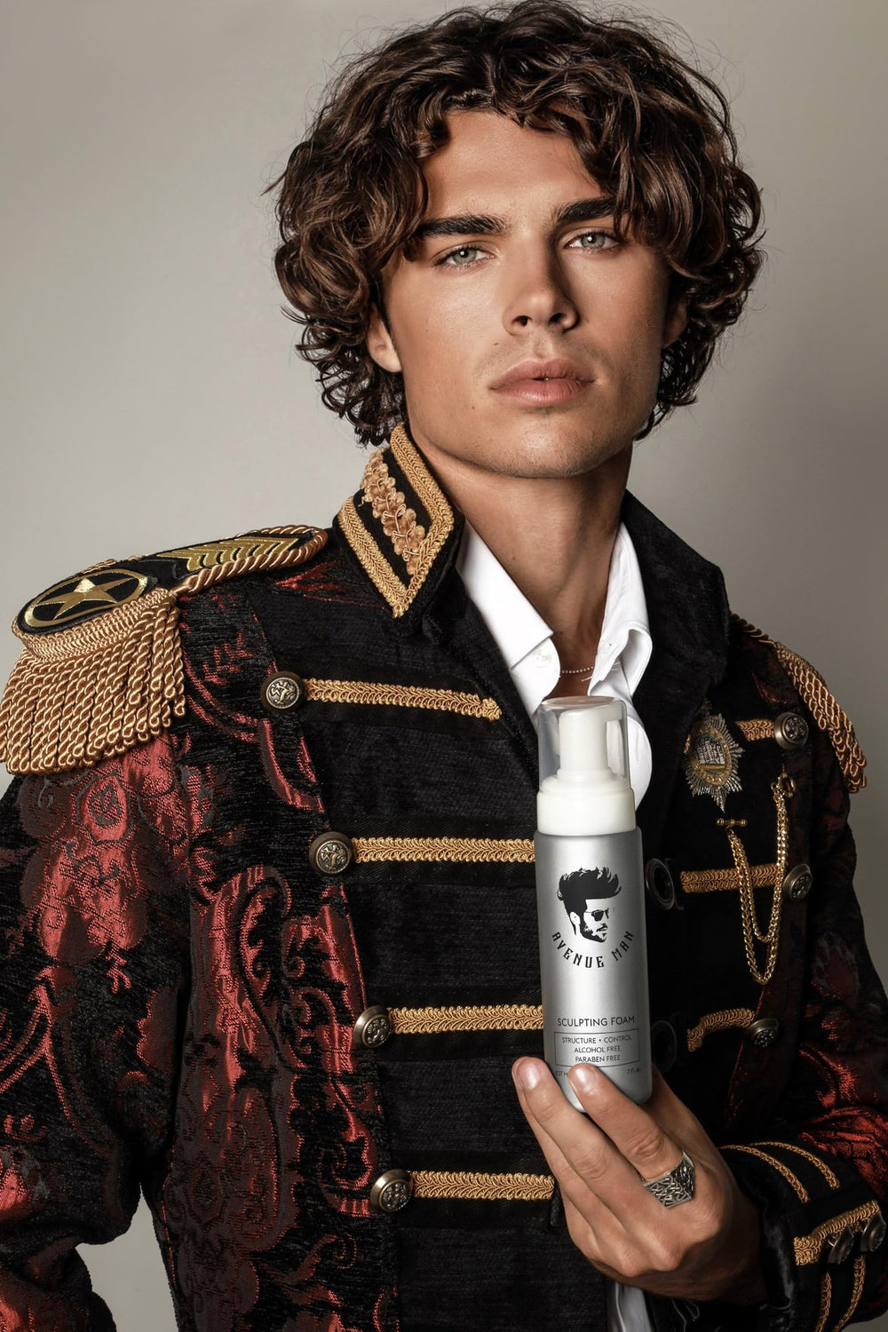 Avenue Man Frizz Control Foam hair styled for smooth control
