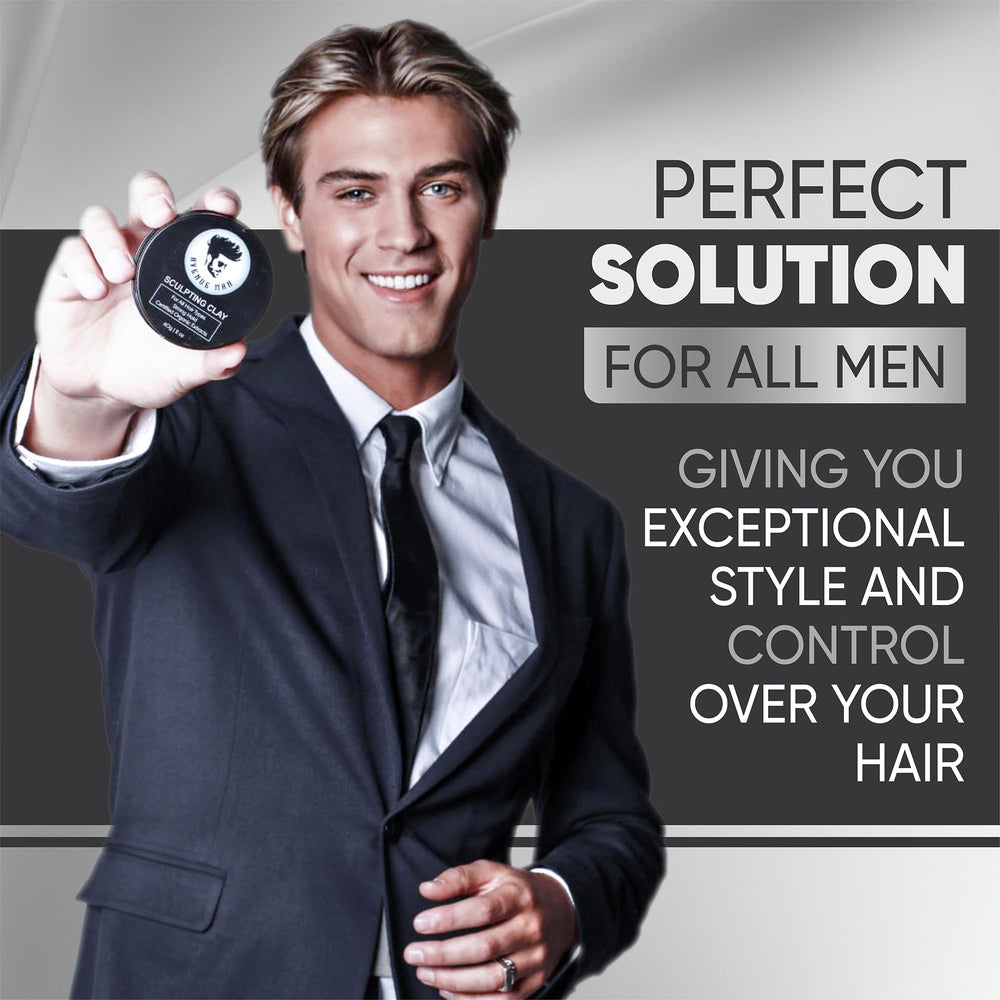 Ingredients highlight kaolin and bentonite clays used in Avenue Man Hair Clay
