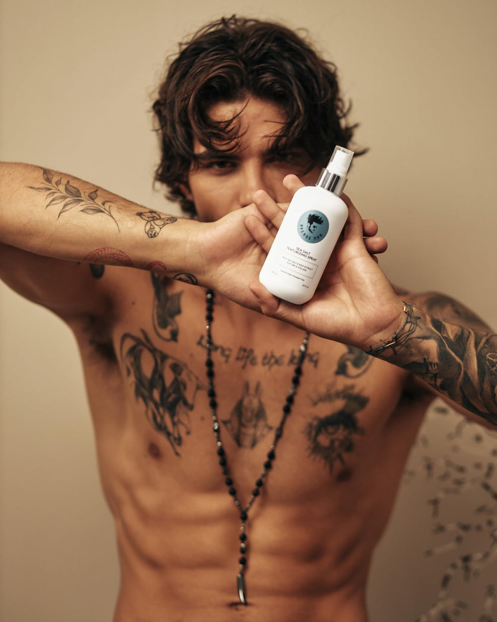 Avenue Man paraben-free and sulfate-free label emphasizes clean formula.