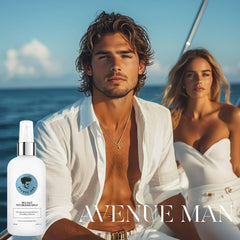 Avenue Man Sea Salt Spray in action for volume and hold.