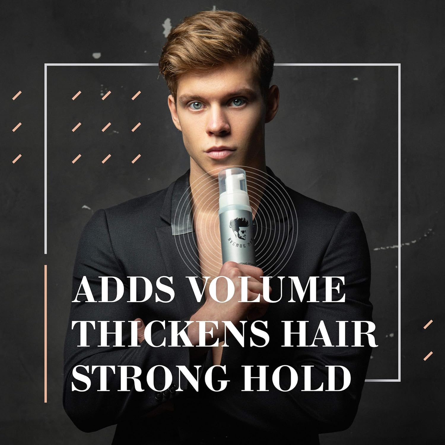 Avenue Man Unscented Sculpting Foam delivers a natural, touchable finish.