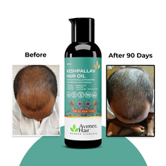 AVIMEE HERBAL Keshpallav Hair Oil featuring rosemary and castor for strengthened roots.