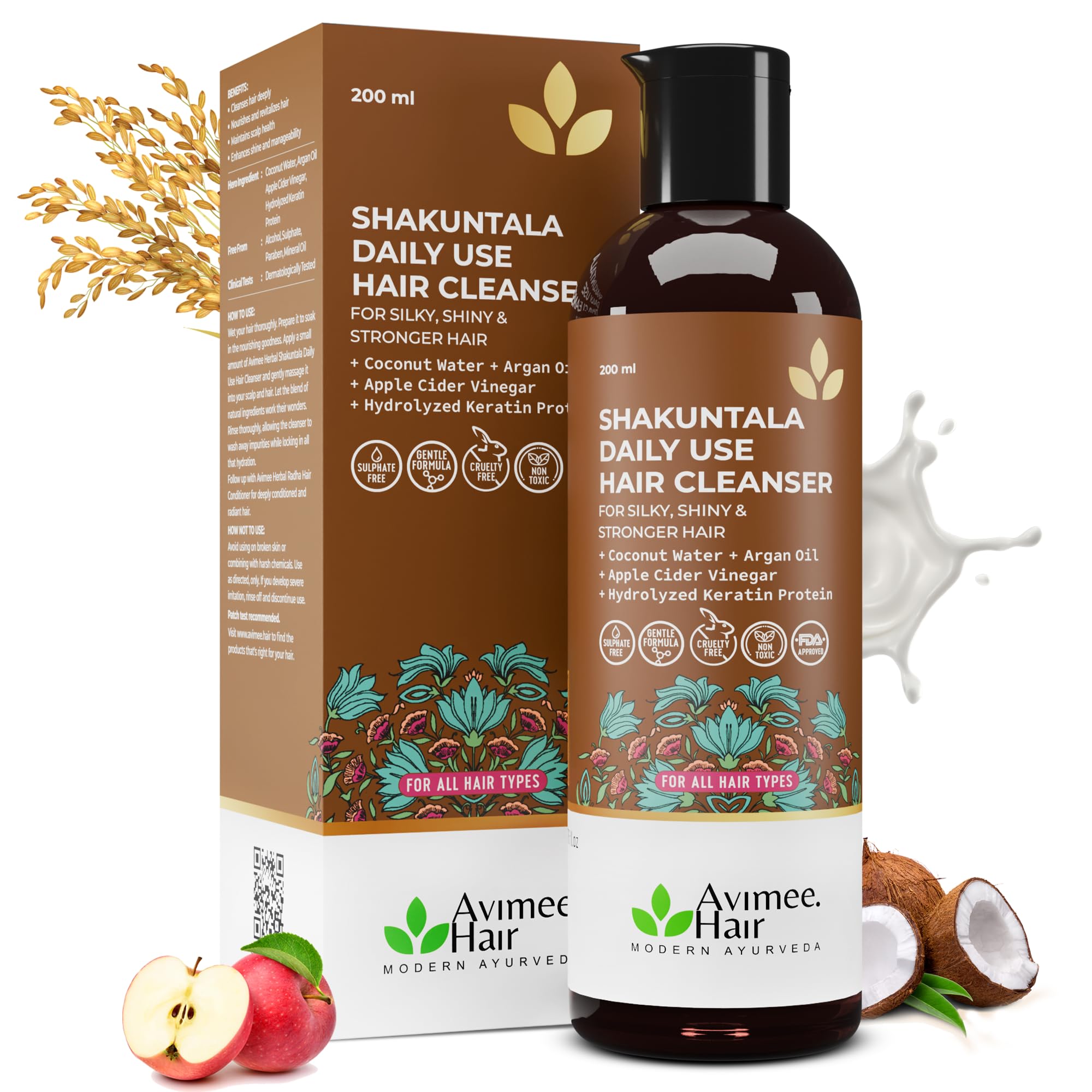 AVIMEE HERBAL Shakuntala Hair Cleanser bottle for gentle daily cleansing.