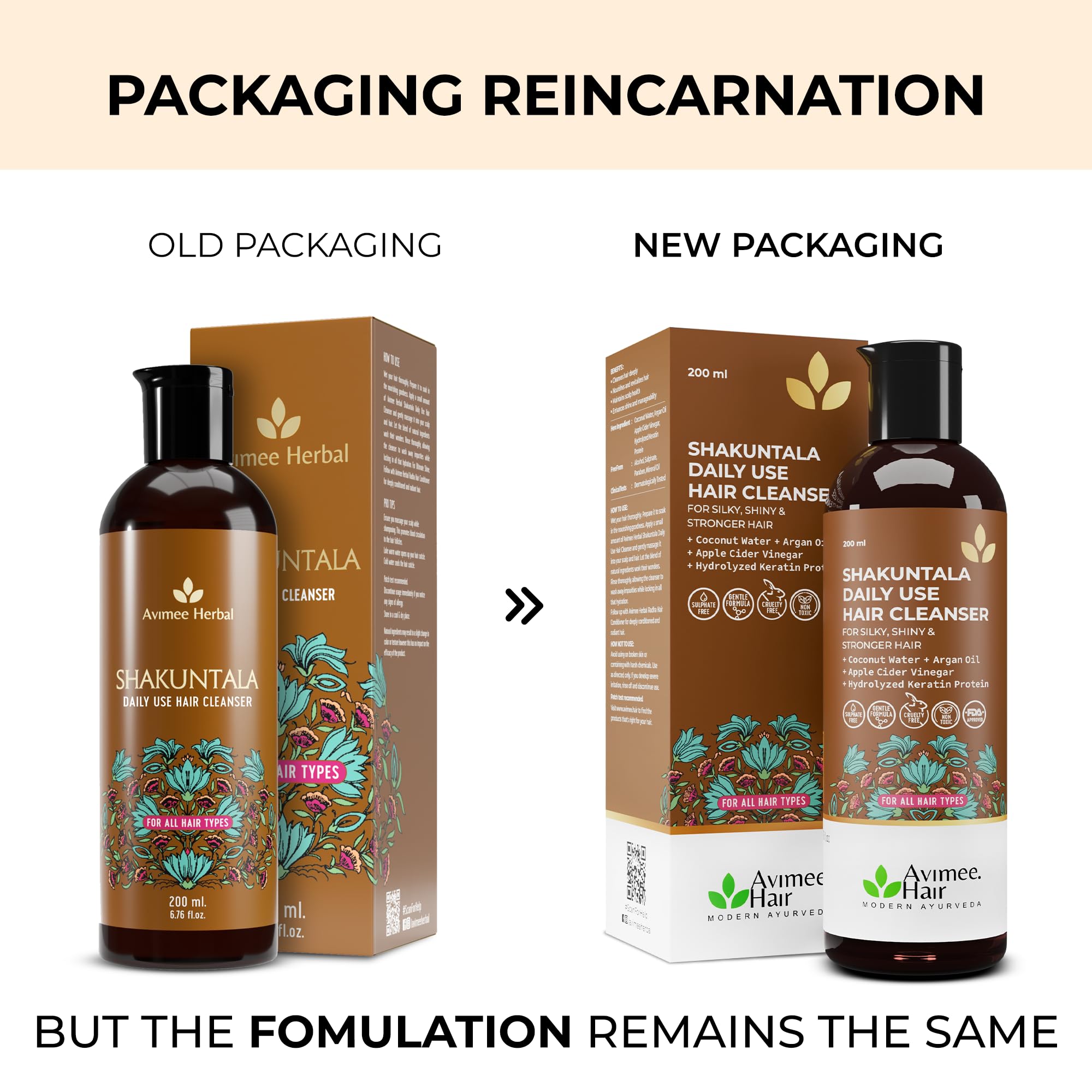 AVIMEE HERBAL Shakuntala cleanser lathering gently for silky hair.