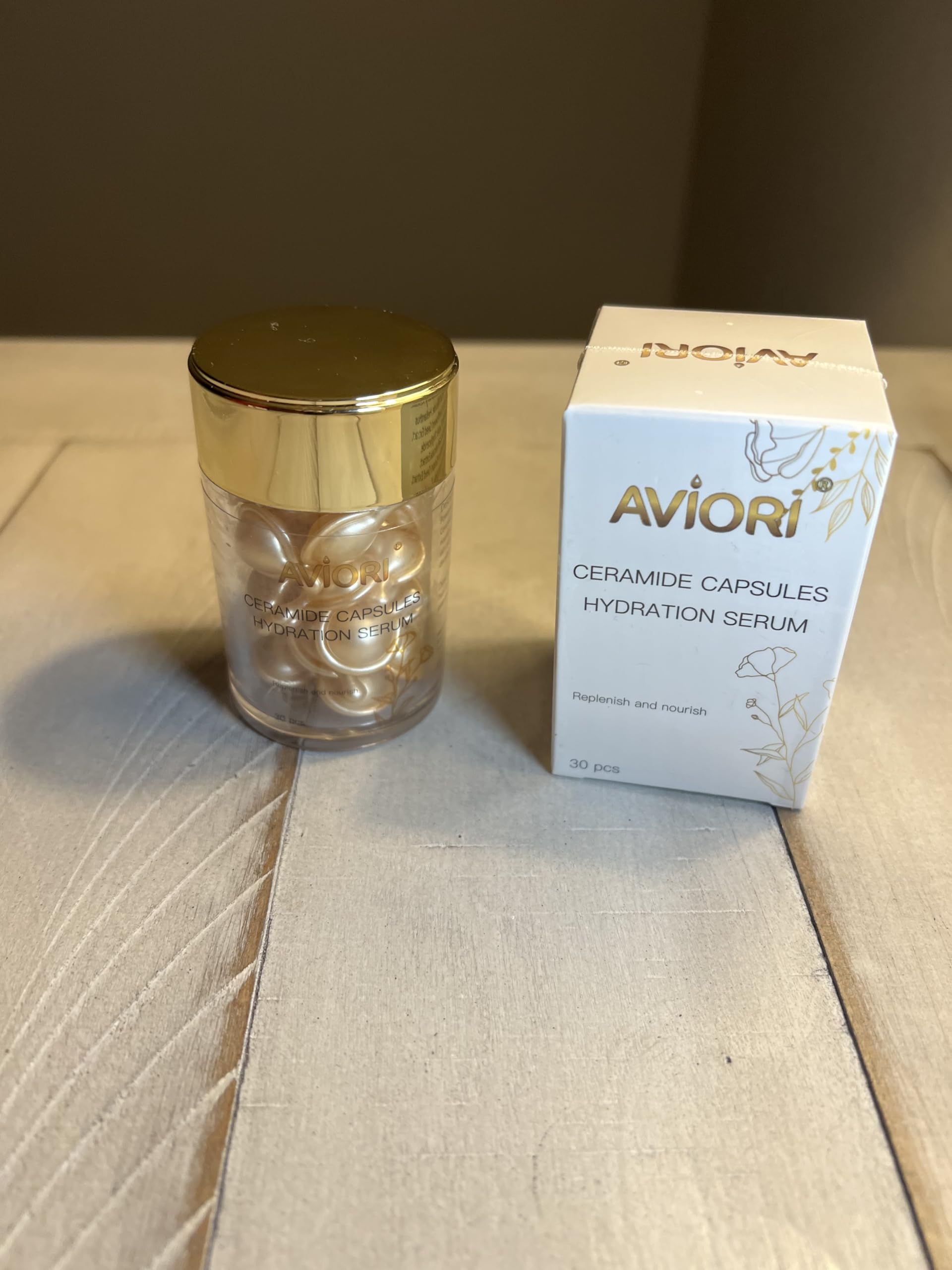 AVIORI Ceramide Capsules Serum texture on skin, silky-smooth feel