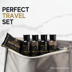 Avistar travel-size body wash bulk bottles ideal for bathrooms in hotels.
