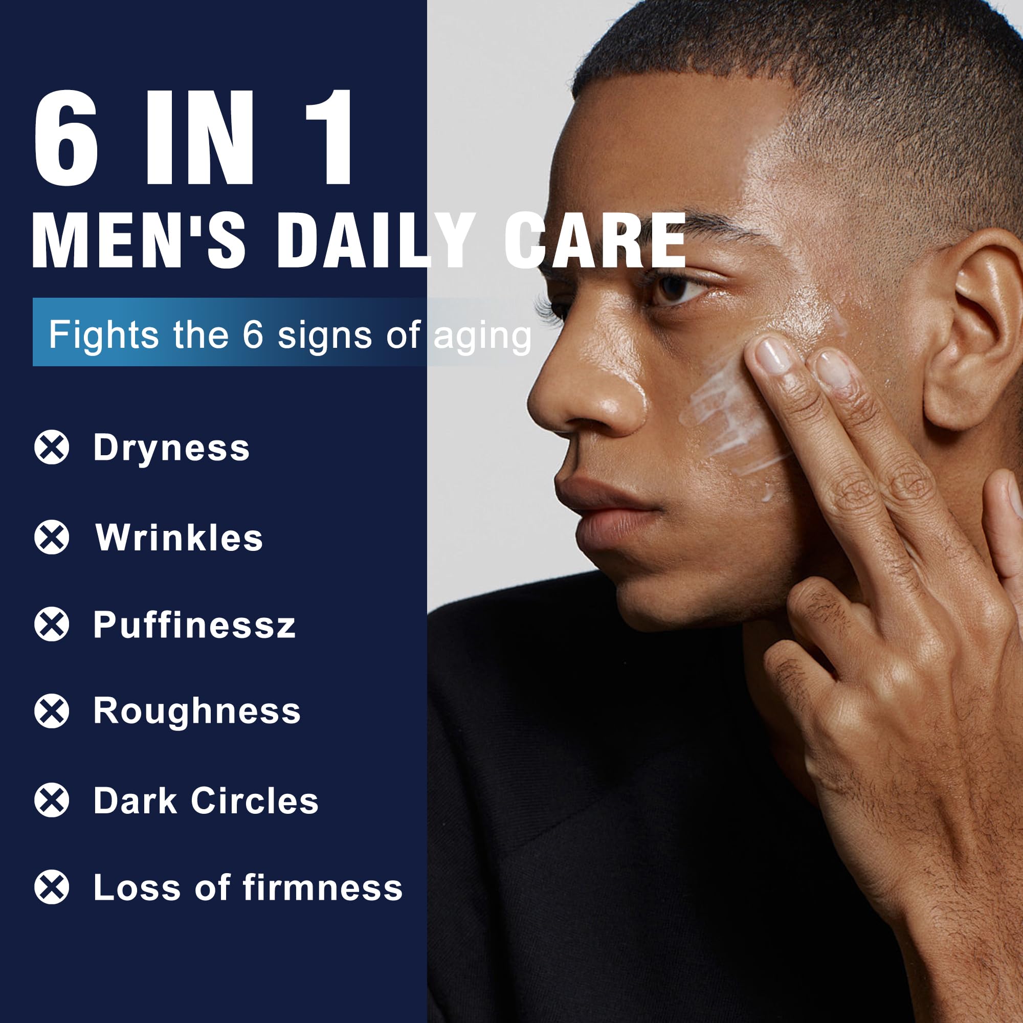 AVITAPURE men's face cream close-up highlights lightweight, non-greasy hydration.