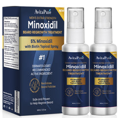 AVITAPURE Minoxidil Beard Growth Oil bottle for easy application and nourishing support.