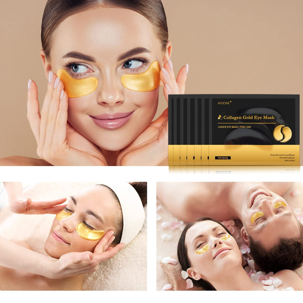 AVJONE hydrogel eye patches texture indicates comfortable wear.
