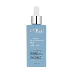 Avjou Researche Scalp Serum bottle front showing oil-free formula for all hair types