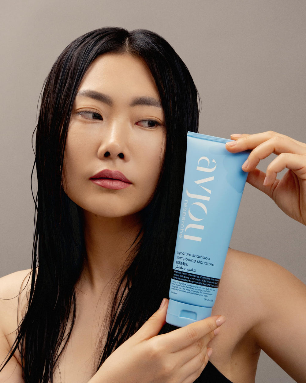 Avjou Researche Signature Shampoo at-home use for salon-like results.