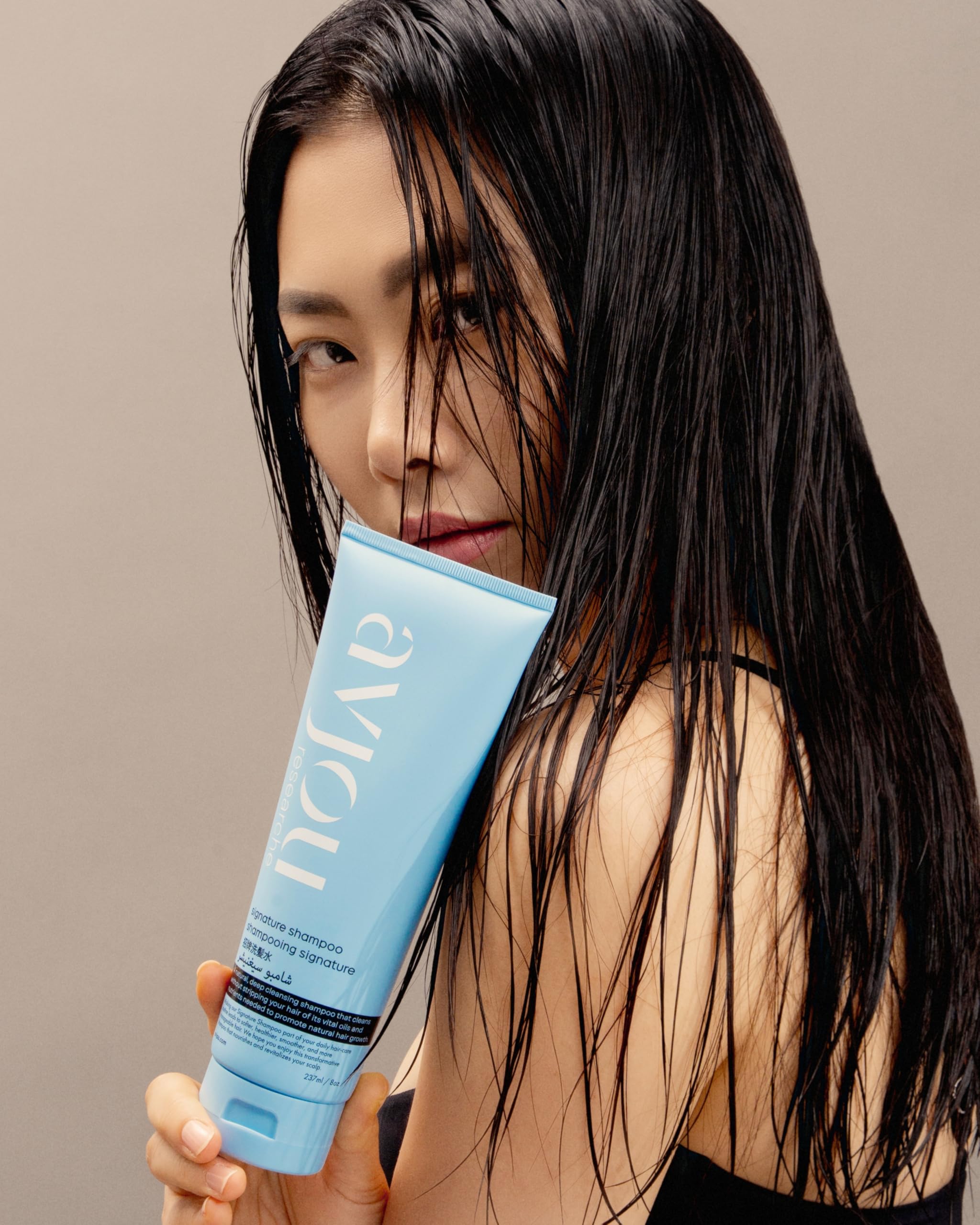 Avjou Researche Signature Shampoo vitamins and amino acids for healthier-looking hair.