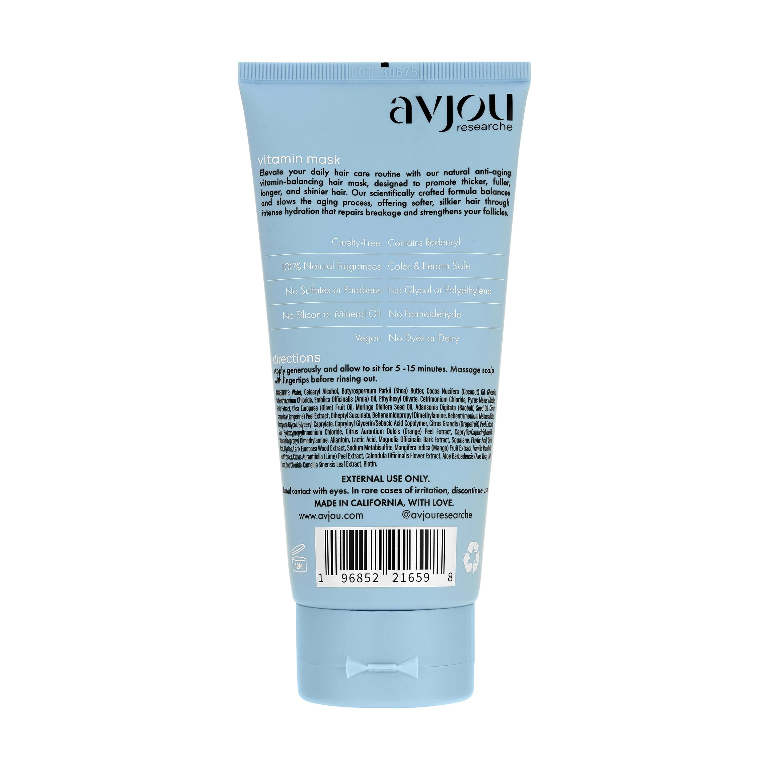 Avjou Researche Vitamin Mask creamy texture ready for even distribution.