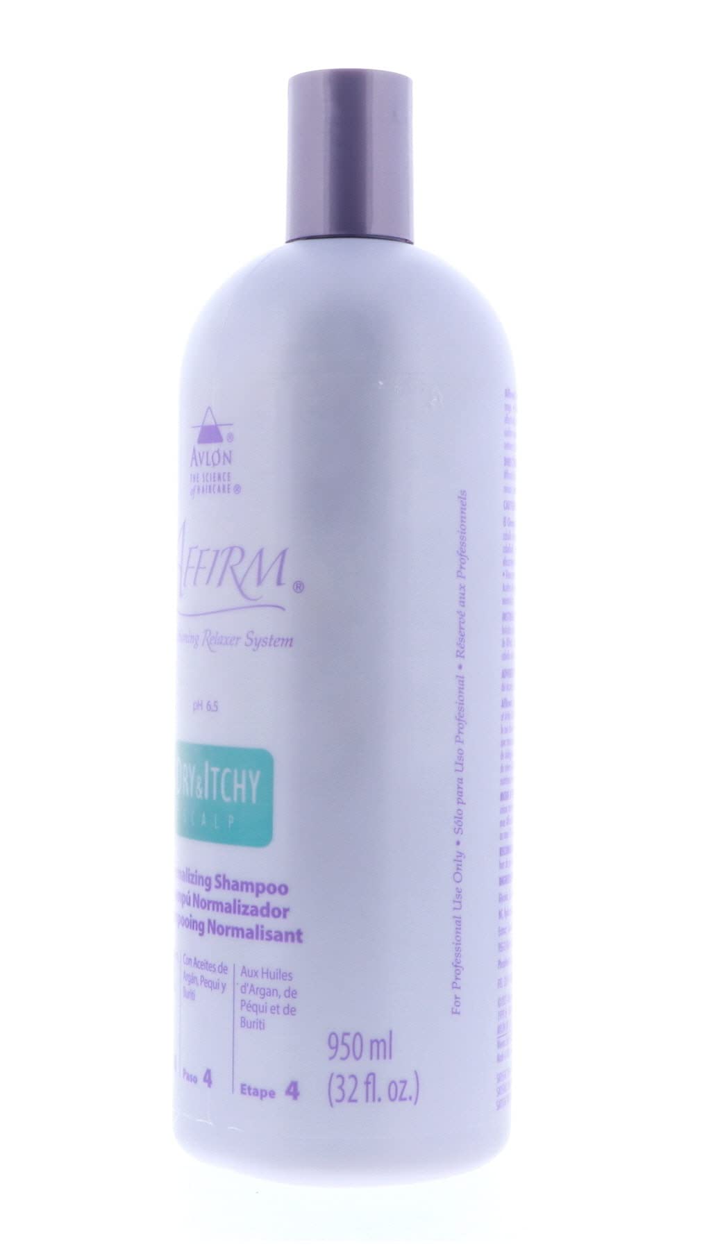 Avlon Affirm shampoo label shows 32 oz size and normal hair use.