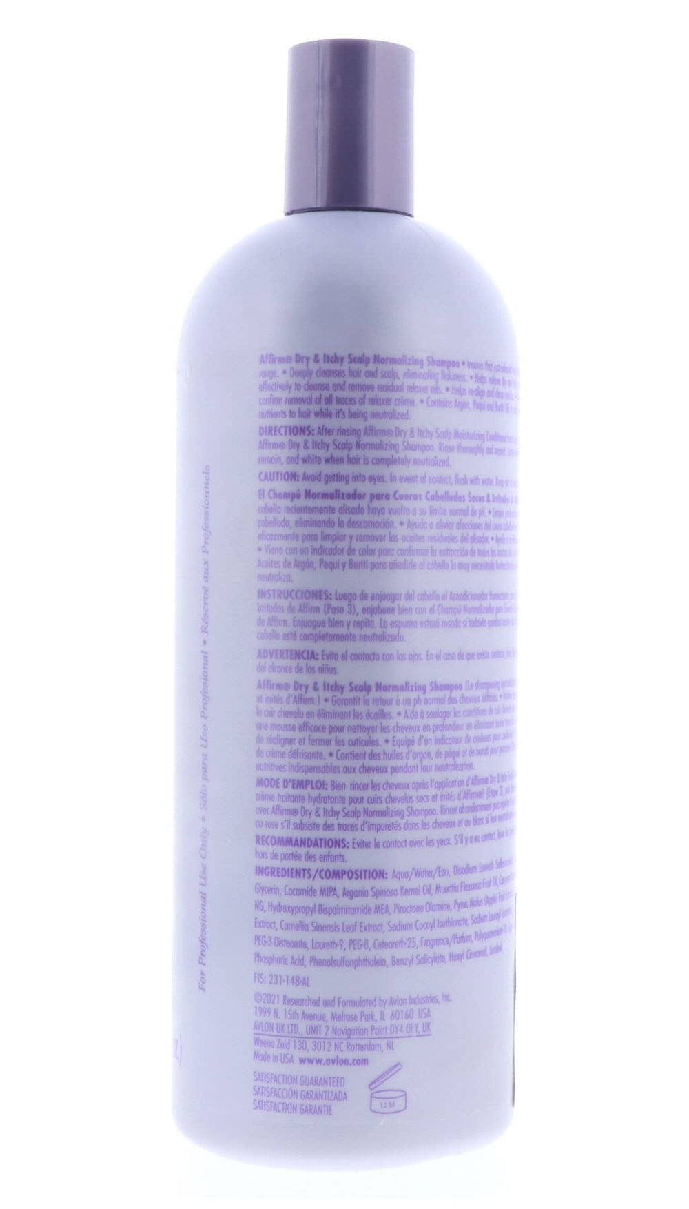 Avlon Affirm shampoo closeup foam illustrating gentle cleansing action.