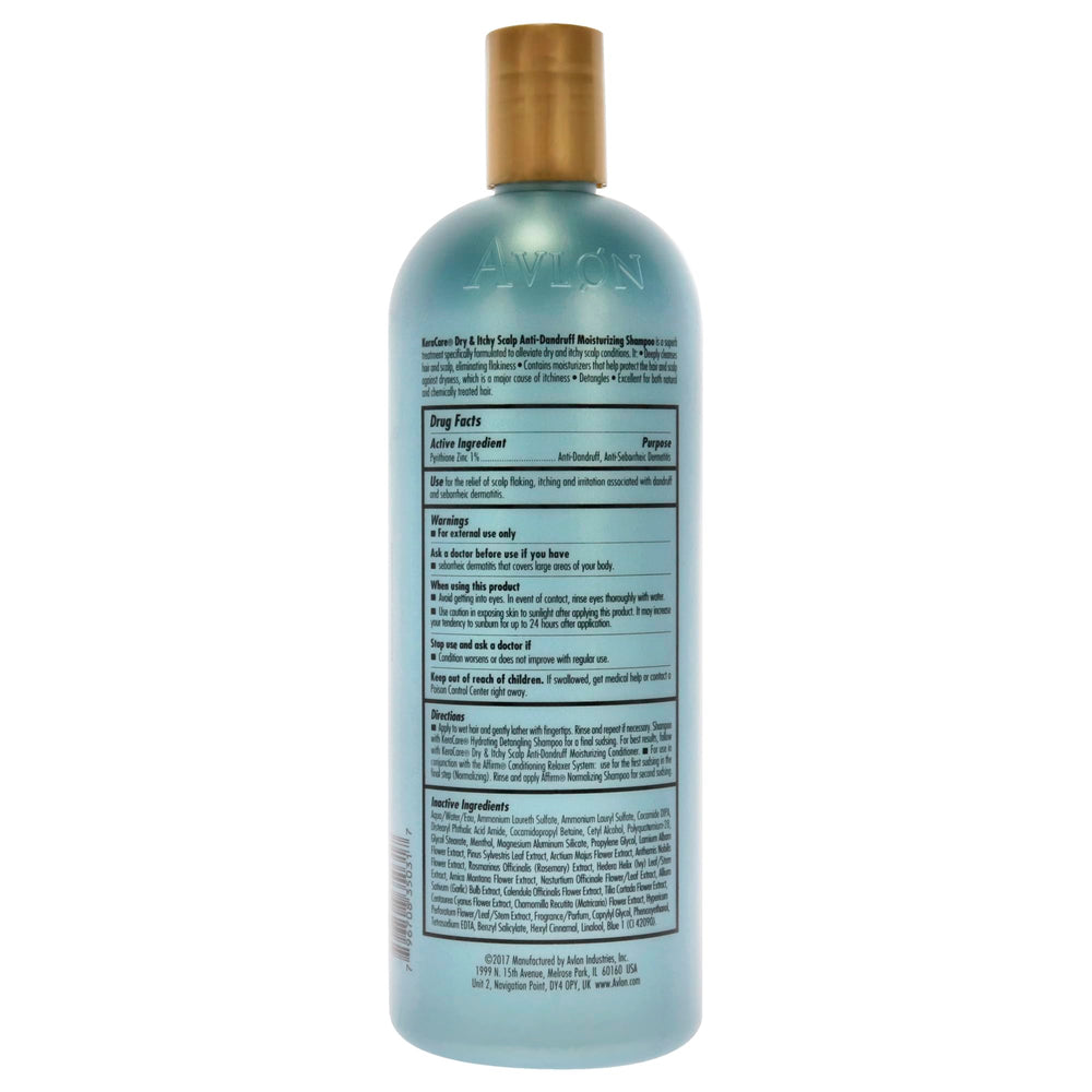 Avlon KeraCare shampoo application on hair for soothing moisturization and scalp relief.