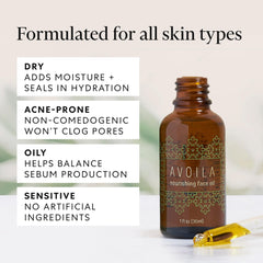 AVOILA Rosehip Oil swirl demonstrates smooth, balanced skin potential.