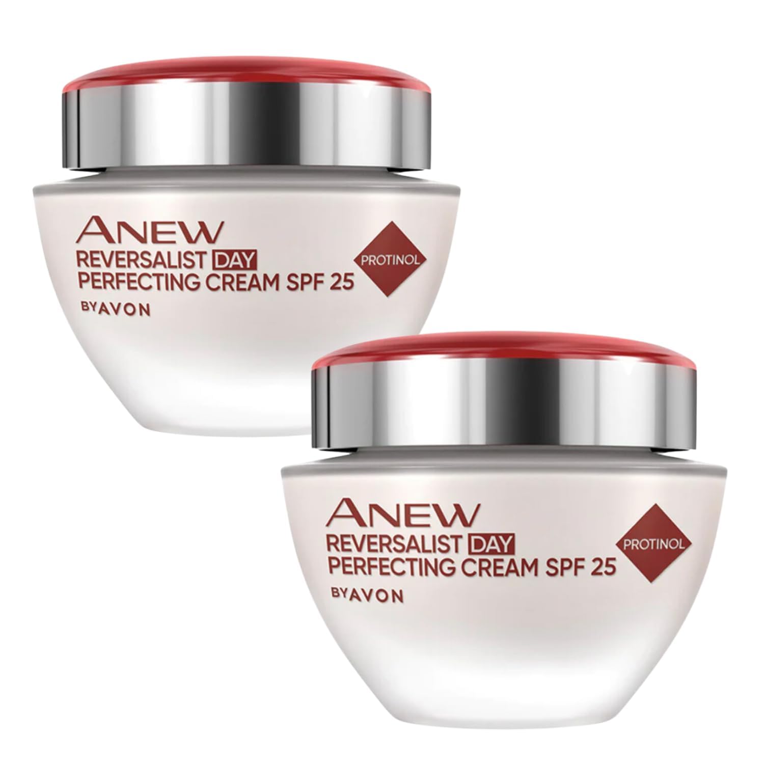 Two-pack display of AVON ANEW Reversalist Day Cream for daily skincare.