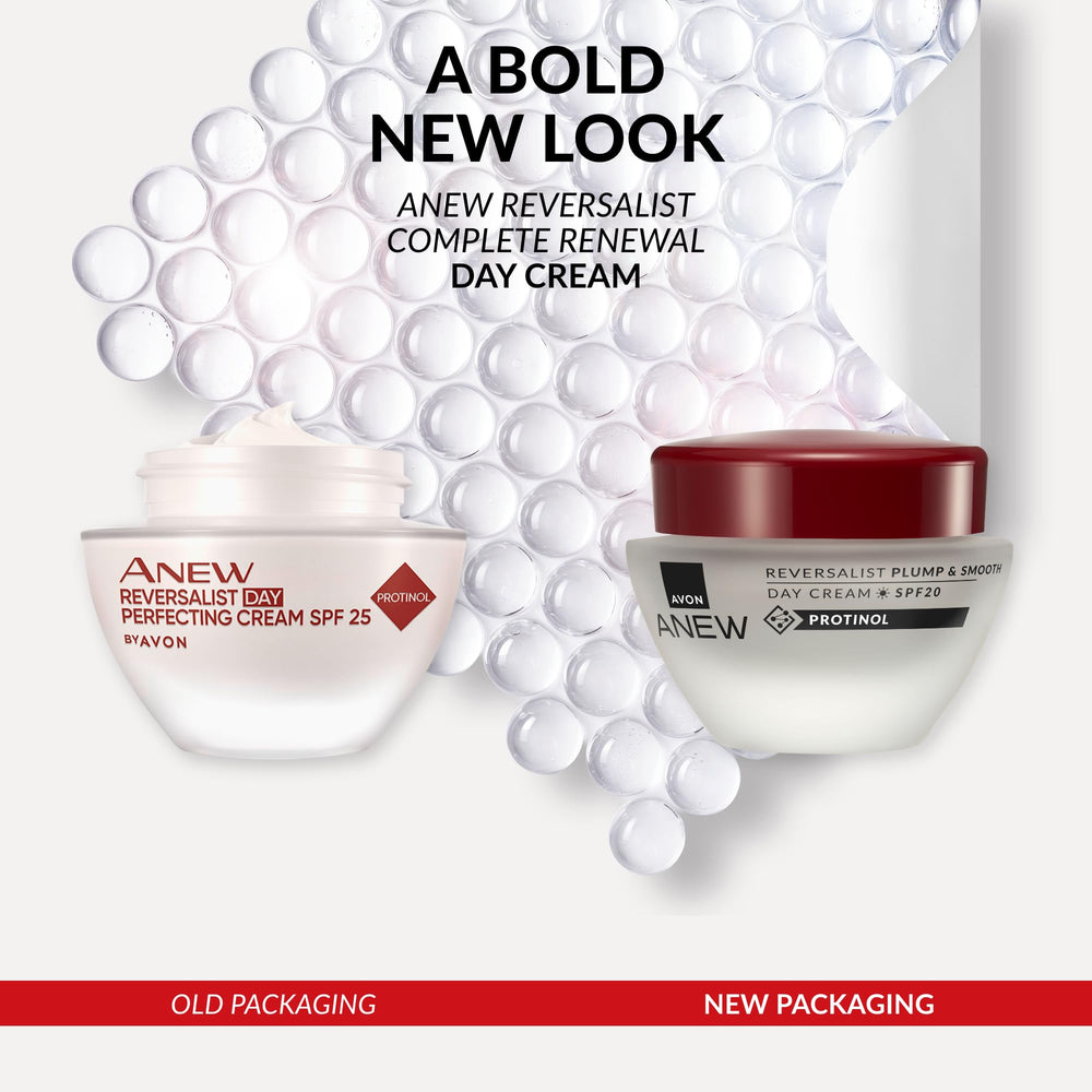 AVON logo close-up reinforcing brand trust in skincare