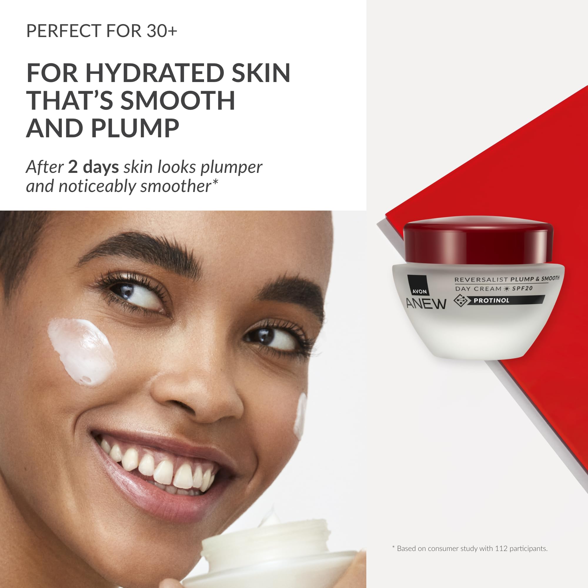 Close-up of texture: light, silky cream ideal for morning routine