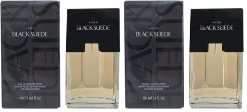 AVON Black Suede eau de toilette spray bottle for men, bold everyday scent.