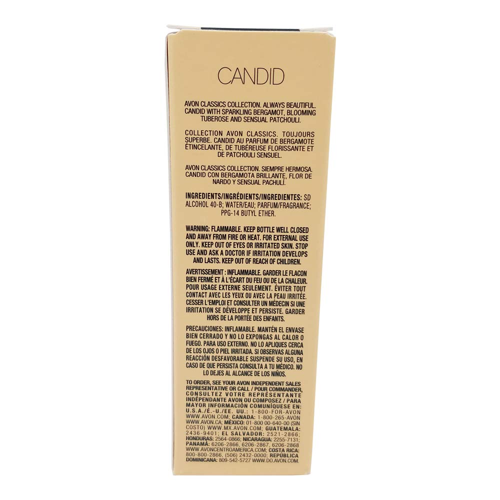 AVON Candid tuberose-blossom image emphasizes refined floral depth.