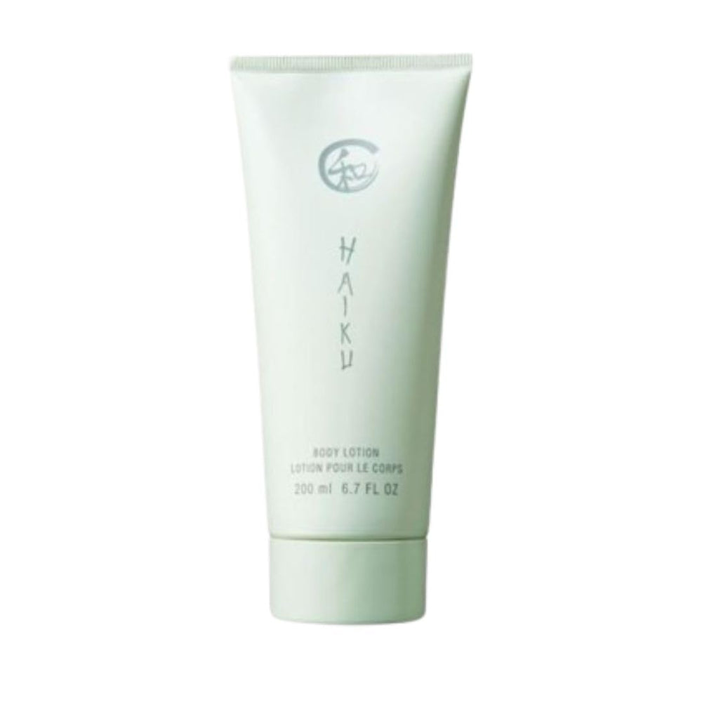 Avon Haiku body lotion bottle with clean packaging for daily hydration.