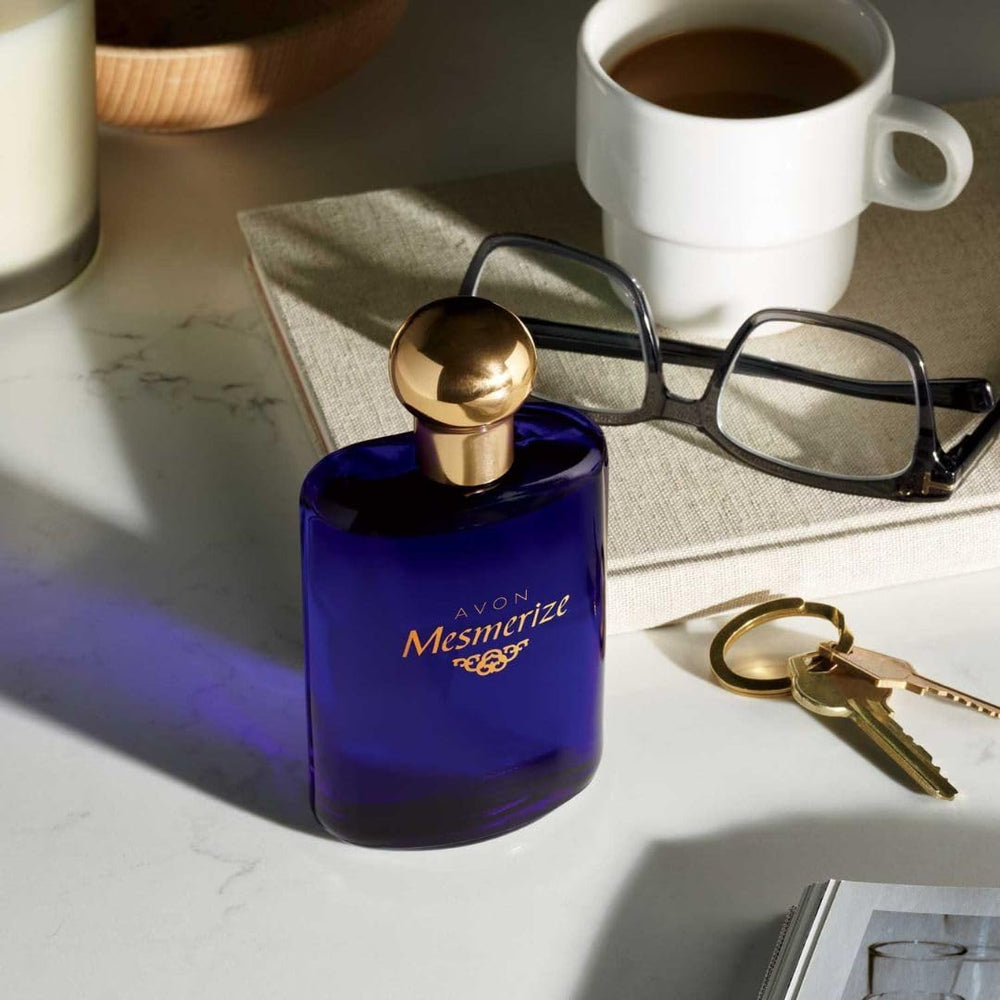 AVON Mesmerize Men in a night-out setting suggests evening versatility.