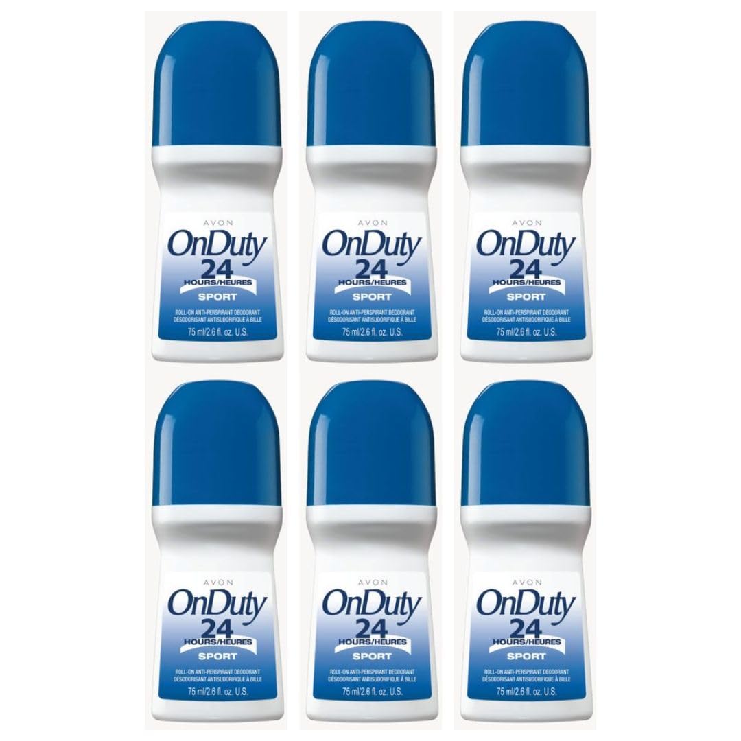 AVON On Duty 24 Hour Sport roll-on bottle showing all-day protection